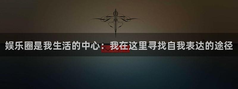 乐发ll500网站平台登录：娱乐圈是我生活的中心：我在这里寻找自我表达的途径