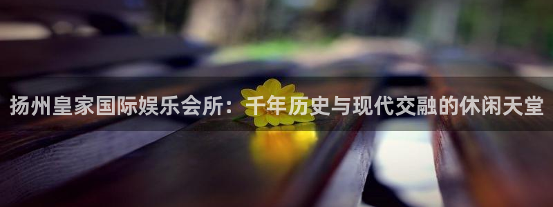 乐发ll500注册官网入口：扬州皇家国际娱乐会所：千年历史与现代交融的休闲天堂