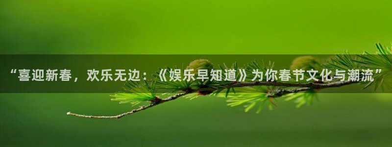 乐发ll500网页版登：“喜迎新春，欢乐无边：《娱乐早知道》为你春节文化与潮流”