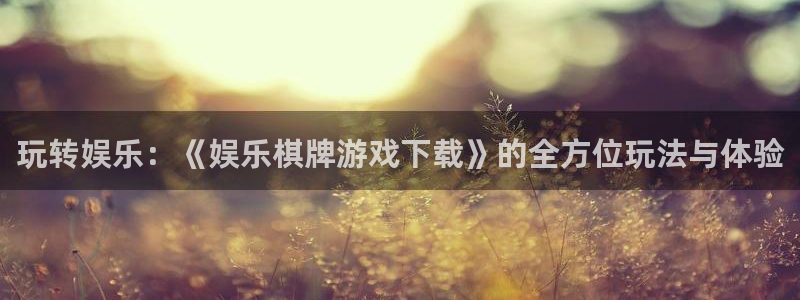 乐发ll500：玩转娱乐：《娱乐棋牌游戏下载》的全方位玩法与体验